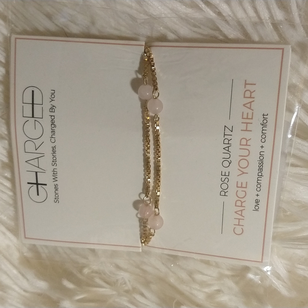 Charged Jewelry Rose Quartz Bracelet